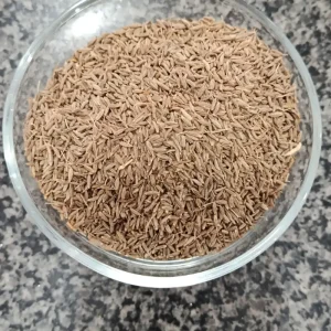 White Cumin Seeds (Safed Zeera) — سفید زیرہ in a glass bowl